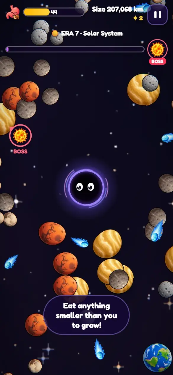 Gulu among the planets of the Solar System era